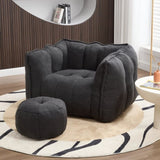 Soft Bean Bag Chair with High Resilient Foamfor living room and bedroom,Comfortable Square W1996P309482