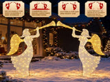5.6FT 2-Piece 2D Christmas Light Decoration with 110 Warm White LED Lights, 30V 3.6W Christmas 71889398
