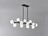 Pendant Lamp with Opal Glass Shade, 16-Lights Modern Farmhouse Ceiling Pendant Hanging Light Fixture W5008P466518