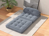 Convertible Corduroy Lounge Chair with Tufted Design, Full Foam Support, Fold-Out Sleeper & 60316338