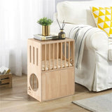 2-tier Wooden Cat Condo with Cushions 55000630