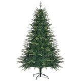 ZNTS 6FT Pre-Lit Aspen Fir Artificial Christmas Tree with Wreath & Garland,Grass Green Xmas Tree with 380 21108822