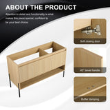 48" Freestanding Bathroom Vanity & 3 Soft-Close Cabinet Doors -Excluding Sink W1972P199462