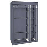 67" Portable Clothes Closet Wardrobe with Non-woven Fabric and Hanging Rod Quick and Easy to 69240529