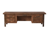 71 inch Executive Desk, No Assembly Required, Whiskey Finish B108P160194