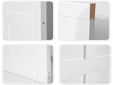 CRAZY ELF 28" x 84" Six Panel Real Primed Door Slab, DIY Panel Door, Modern Interior Barn Door, W936131955