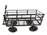 (Black double fence utility cart) Wagon Cart Garden cart trucks make it easier to transport firewood W22784159