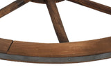 2pcs 24-Inch Old Western Style Garden Art Wall Decor Wooden Wagon Wheel Brown 30604611
