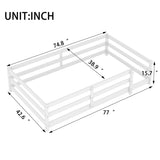 Twin Size Bed, Montessori Bed with Fence, Kids Montessori Bed Twin Size, Wood Montessori W1820P235710