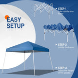 ZNTS 3 x 3M Portable Home Use Waterproof Folding Tent Blue 37281369