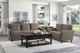 Brown Velvet Upholstery 1pc Comfort Loveseat Plush Seatbacks Tufted Detail Solid Wood Frame Modern B011P204891