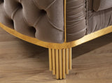 Vanessa Modern style Loveseat made with wood in Taupe 698781233245