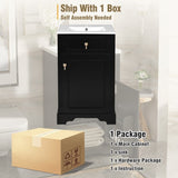 20-Inch Bathroom Vanity with Ceramic Sink, Soft Close Door, Adjustable Shelf, and Door-Mounted N729P192077B