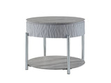 Yukino Gray High Gloss & Chrome Finish End Table B2726P265753