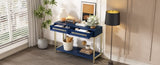 TREXM Entryway Table, Console Table with Two Drawers, Retro Hallway Table with Striking Geometric N715P227910M