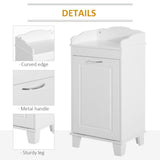 Free Standing Home Organizer Hamper, Bathroom Storage Cabinet, White Prohibited 57636576