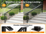 Handrails for Outdoor Steps Fits 5 to 6 Steps 48221729