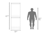 Dover Closet, 2 Shelves, White B097P474256