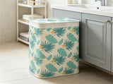 19 Gallon Bamboo Laundry Hamper Lid & Removable Washable Liner, Foldable Dirty Clothes Basket 44636238