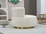 COOLMORE 360 Degree Swivel Cuddle Barrel Accent Sofa Chairs, Round Armchairs with Wide Upholstered, W395P232985