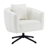 ZNTS 360&deg; Swivel Accent Chair, Modern Velvet Fabric Living Room Armchair, Comfy Wide Upholstered with 91153077