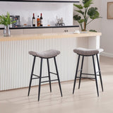 ZNTS Counter Height Bar Stool Set of 2 for Dining Room Kitchen Counter Island, Linen fabric Upholstered W1439125930