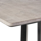 Modern Bar Height 42" Dining Table, Rubberwood Legs and Laminate Table Top, Gray Finish, Black 65503.00CEM