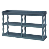 Console with 3-Tier Open Storage Spaces And Roman Column Effect Support Legs,Narrow Sofa Entry W1445P162731