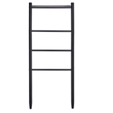 Freestanding Acacia Wood Towel Ladder, 4 Tiers, Black 41215623