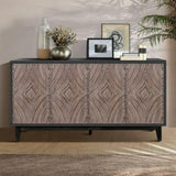 Mid Century Sideboard Buffet Cabinet with Solid Wood Legs 60" Kitchen Storage Cabinet Credenza with W1445P173033