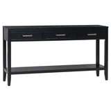U_STYLE Contemporary 3-Drawer Console Table with 1 Shelf, Entrance Table for Entryway, Hallway, N711P234485B