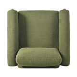 Oversized Accent Chair, Upholstered Living Room Chairs Single Sofa Chair with Walnut Legs, Curved N765P189679N