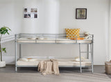 Twin Size Metal Bunk Bed for Kids Teens Adults, Heavy Duty Metal Bunk Bed with Ladder & Full-Length 15768305