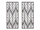 Grey Laser Cut Wood 2-piece Panel Wall Decor Set B03598808