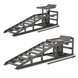 ZNTS 2 Pack Hydraulic Car Ramps 5T 11000lbs Low Profile Car Lift Service Ramps Truck Trailer W1422P146277