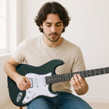 KST Stylish H-S-S Pickup Electric Guitar Kit with 5W AMP Bag Guitar Strap Strings Green 85732124