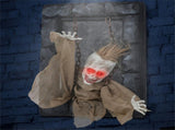 18"x12.5" Sound-Activated Halloween Zombie Prisoner Decor - Glowing Red Eyes, Creepy Sounds & 38442131