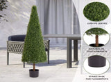 6FT Artificial Conical Topiary Trees UV Resistant Faux Cedar Bushes and Evergreen Shrubs, Fake W2945P279021