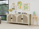 Rattan 4 Door Cabinet, Suitable for Bedroom, Living Room, Study W688P223028