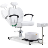 Pedicure Station Chair W/Footrest and Foot Basin, 360 Swivel Reclining Pedicure Chair w/Hydraulic 38698323