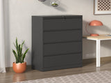 4 Drawer Lateral File Cabinet, Heavy Duty Metal Filing Cabinet, 35.4 Inch Wide Locking File Cabinet 96426243