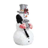 3FT Lighted Snowman Holding Spade Christmas Decorations, Pre-lit Holiday Decor with 110 Warm White 73782615