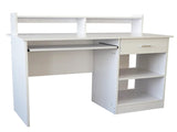 General Style Modern E1 15MM Chipboard Computer Desk White 03867551