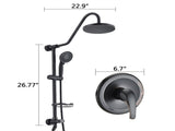 Shower Head with Handheld Shower System with 8" Rain Shower Head W121949130