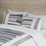 Full/Queen 3 Piece Cotton Printed Duvet Cover Set w/ trims B03596495