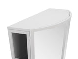 23.62" Modern Arched Glass Double-Door Wardrobe with Shatterproof Non-Glass Mirror - Double-Layer W757P314595