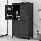 ZNTS Elegant Bathroom Floor Storage Cabinet, Bathroom Storage Unit, Freestanding Cabinet with 4 Doors, N725P188461B