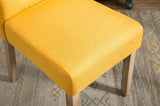 ZNTS Habit Solid Wood Tufted Parsons Dining Chair, Set of 2, Yellow T2574P164546