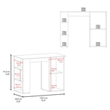 Allen 47" Wide Kitchen Island One Cabinet and Five Shelves, Bar Table, Dinning Table. Pub Table B200P286929