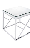 Evelyn - Mirror Top End Table - Silver B081P157803